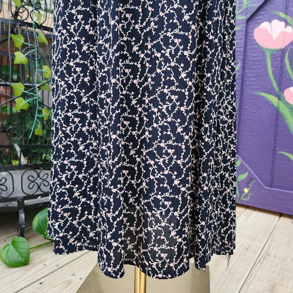 Vintage 1990's Black Floral Rayon Maxi Dress by Putumayo - Picture 7 of 13